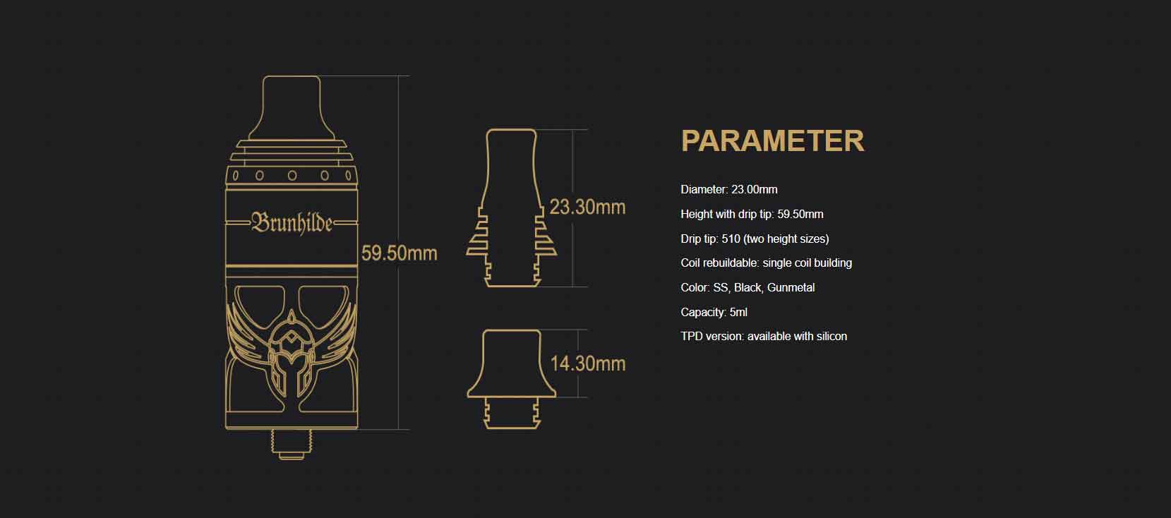 Vapefly Brunhilde MTL RTA Tank - 5ml
