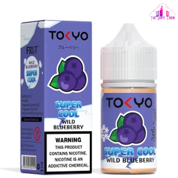 Tokyo Super Cool Wild Blueberry iced Nic Salt - 30ml - Image 2